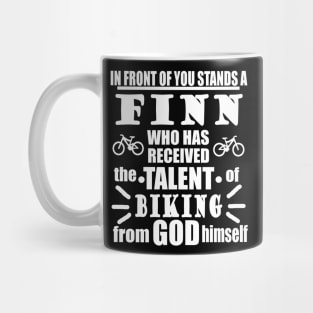 Biking Finn Mountain Biking Gift Finland Mug